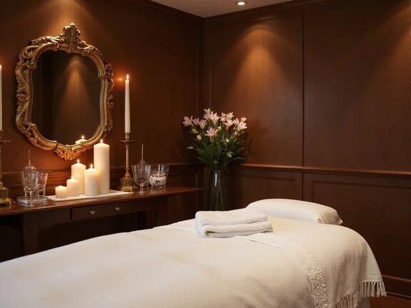 Cabine de massage élégante dans un décor baroque raffiné